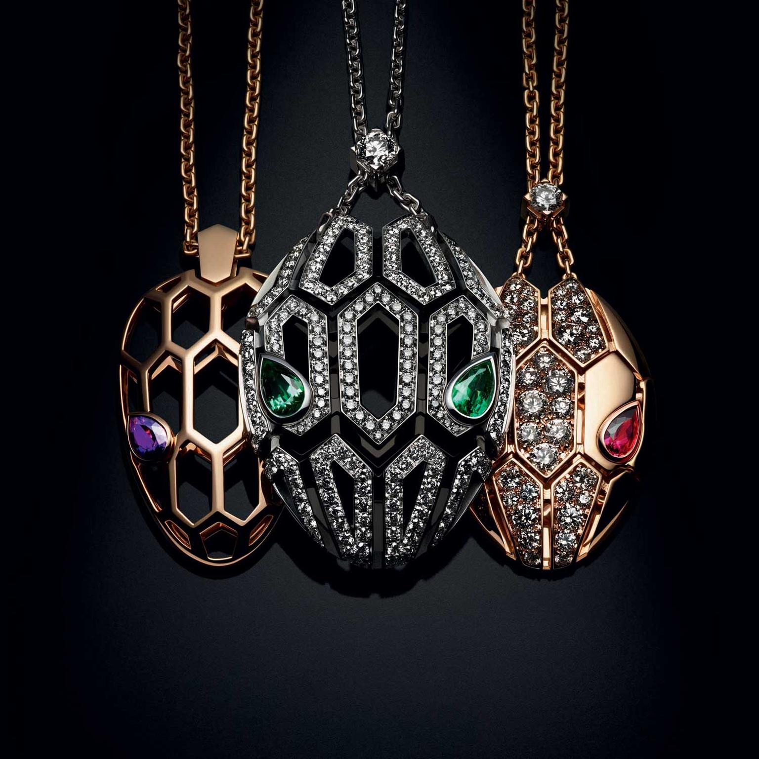 Bulgari Serpenti Seduttori group shot necklaces