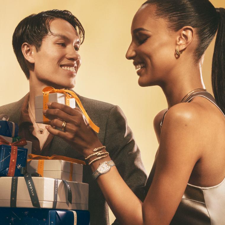 Bvlgari holiday season 2025 with models