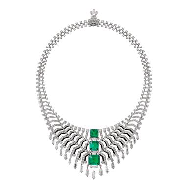 Magicien Oracle diamond and Colombian emerald necklace | Cartier | The ...