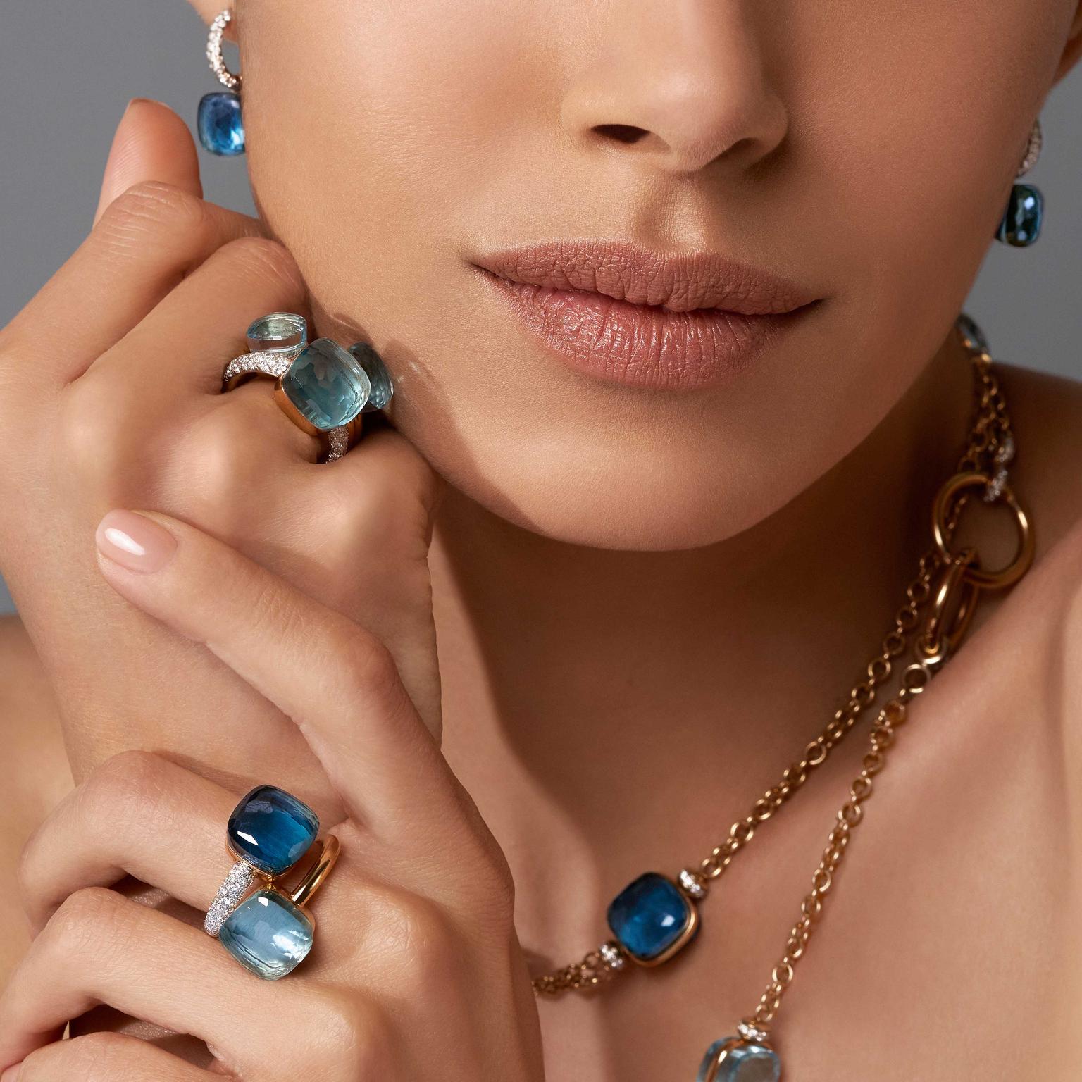 Nudo Collection by Pomellato_London blue and sky blue topaz