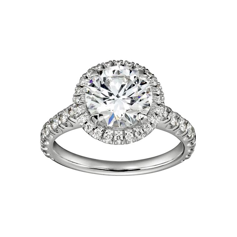 Halo-set Destinée Cartier diamond ring