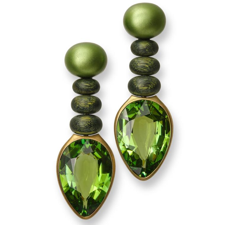 Pock wood earrings by Hemmerle