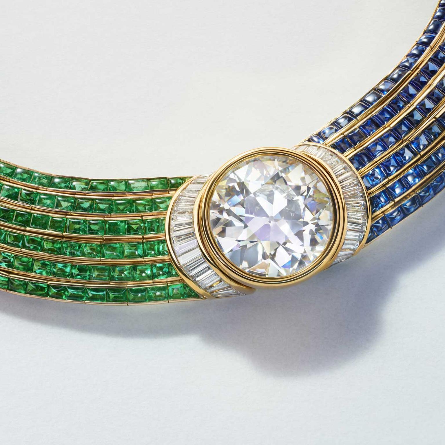 Lot-76-Bulgari-diamond,-sapphire-and-emerald-necklace