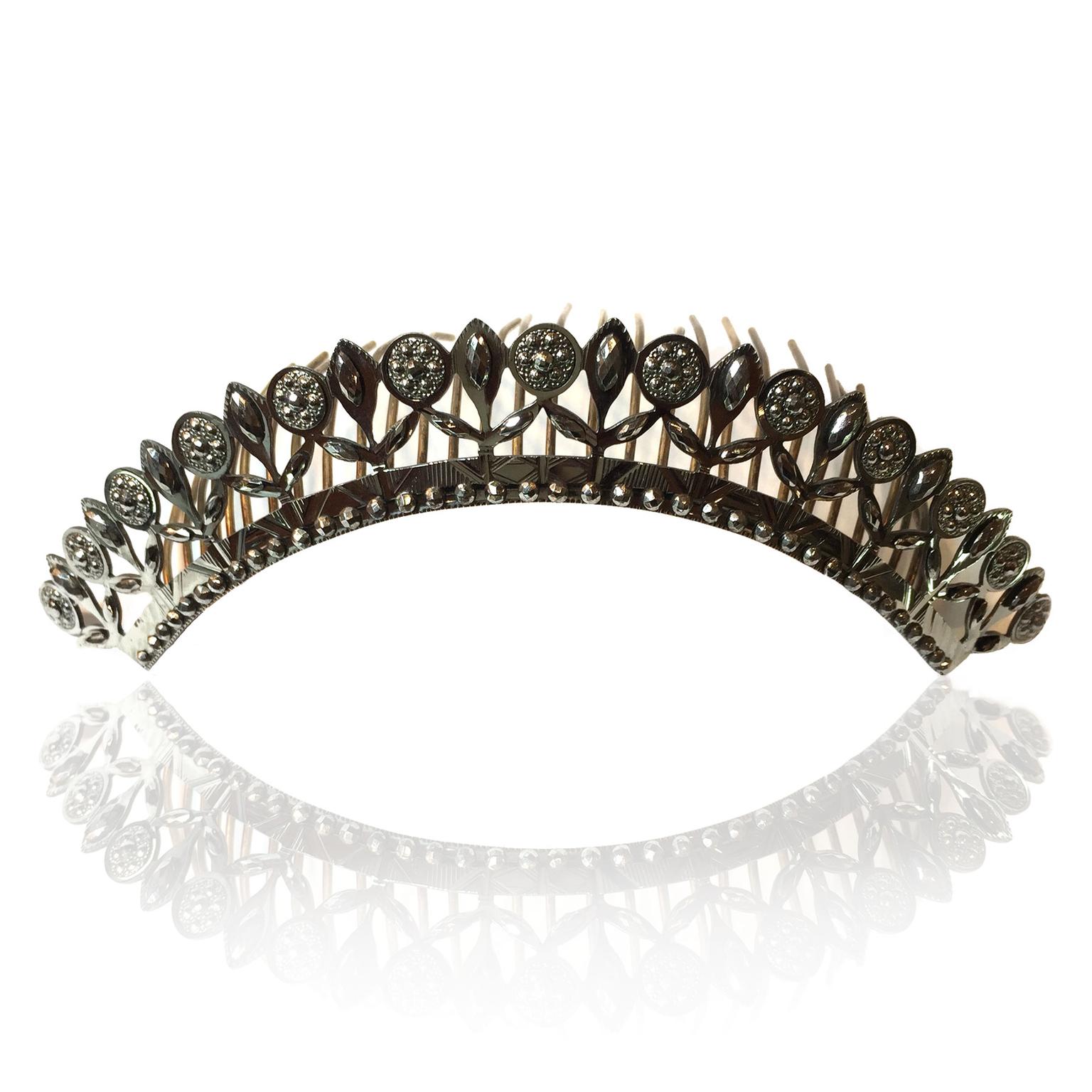 Spare Room Antiques cut-steel tiara