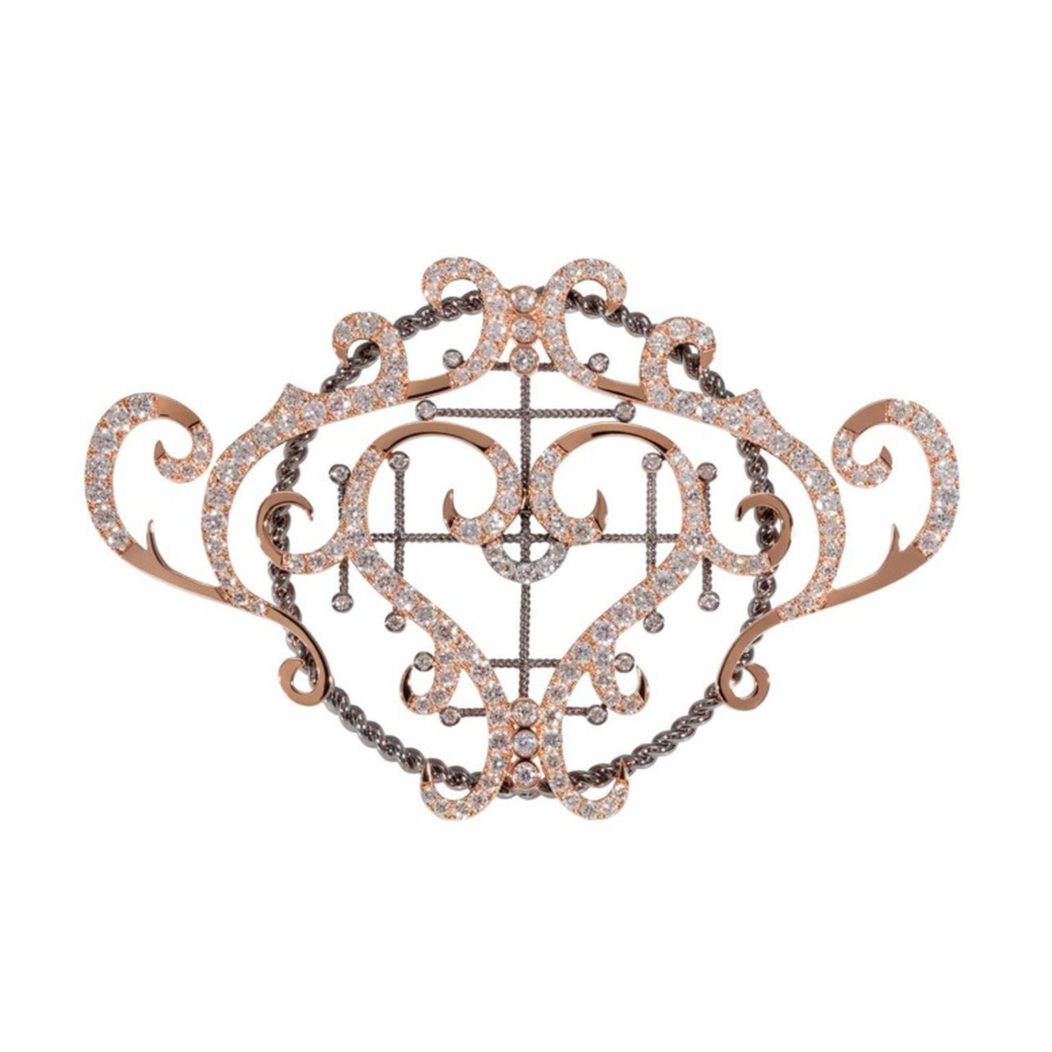 Dionea Orcini gold and diamond King Solomon pendant