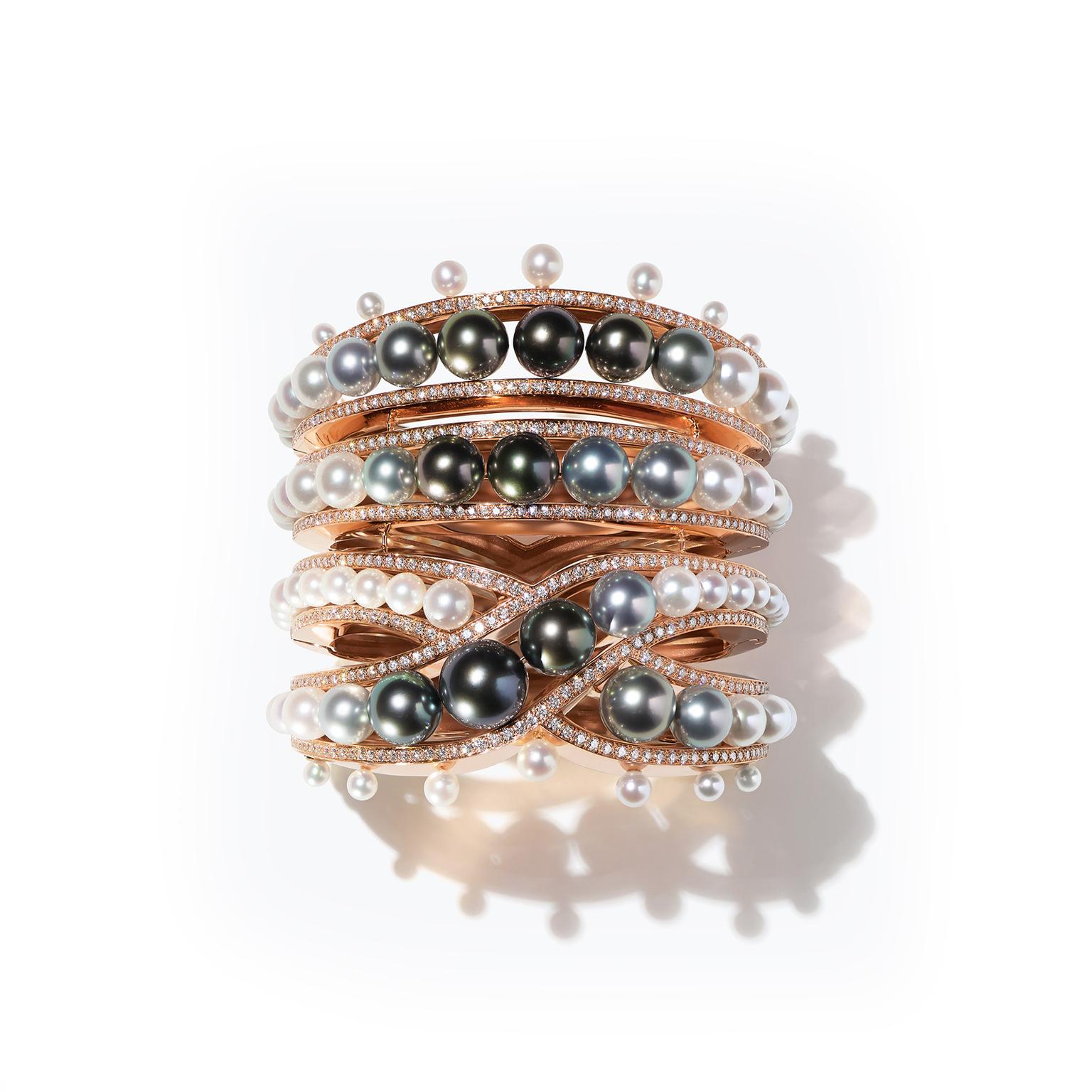 Hermès Ombres et Lumière pearl bracelet from the HB-IV Continuum collection