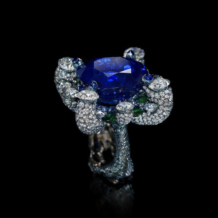 Beauteous Days sapphire ring in titanium