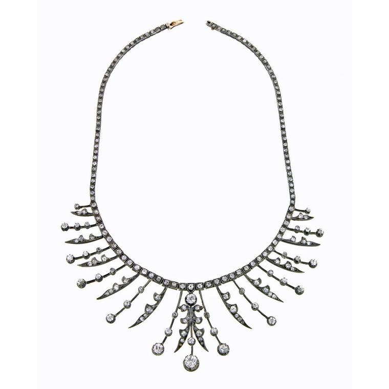 Doyle and Doyle Antique Diamond fringe necklace