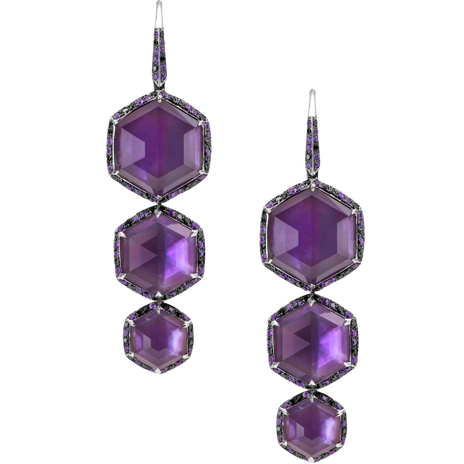 Stephen Webster amethyst drop earrings