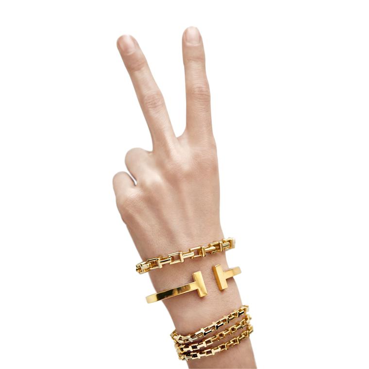 T bracelet in rose gold Tiffany Co. The Jewellery Editor