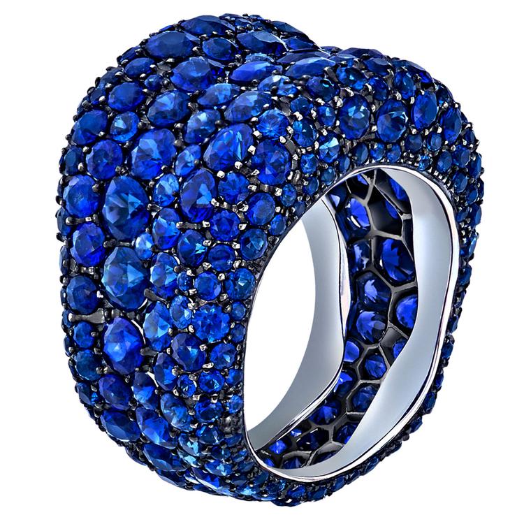 Faberge Emotion blue sapphire ring