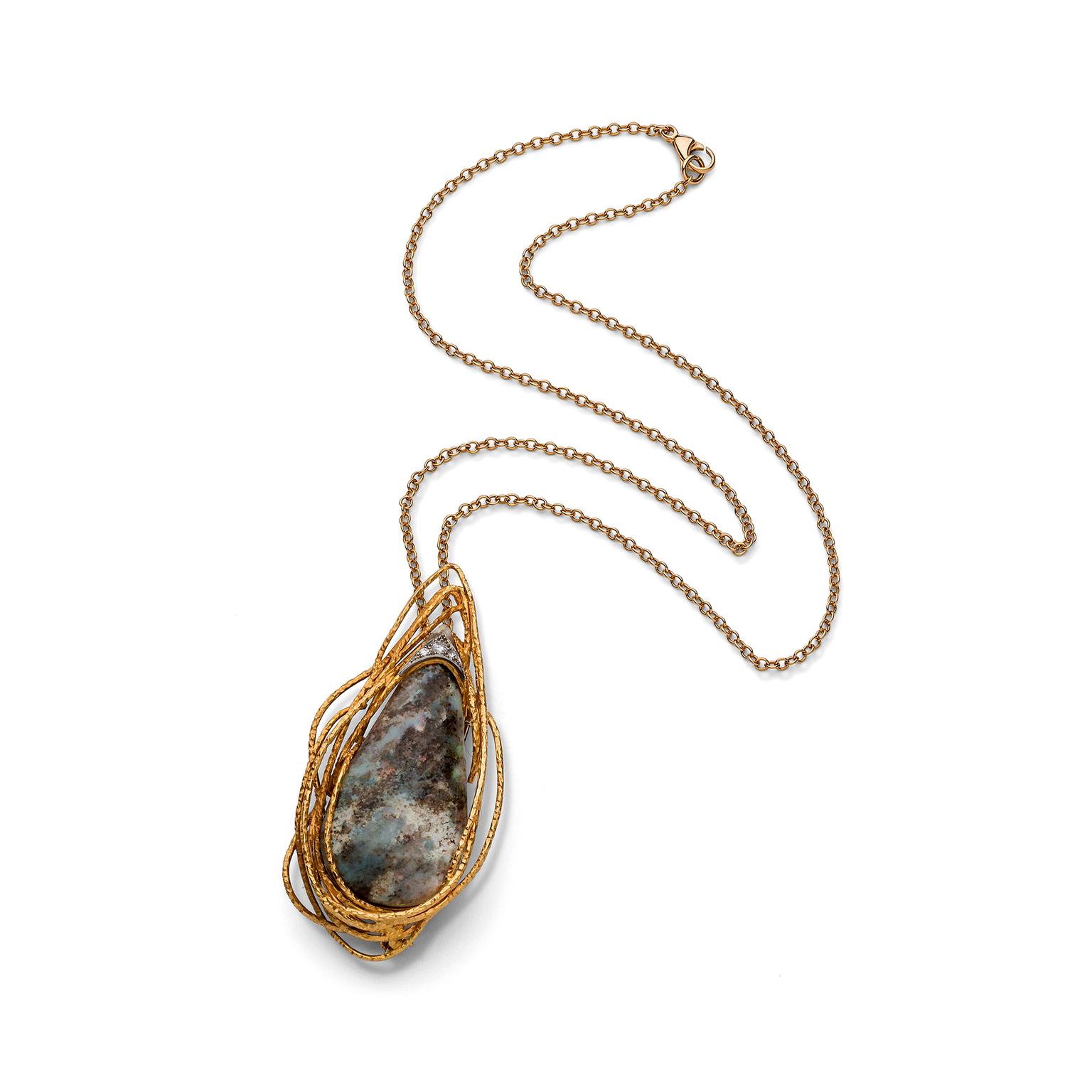 Andrew Grima gold and opal pendant