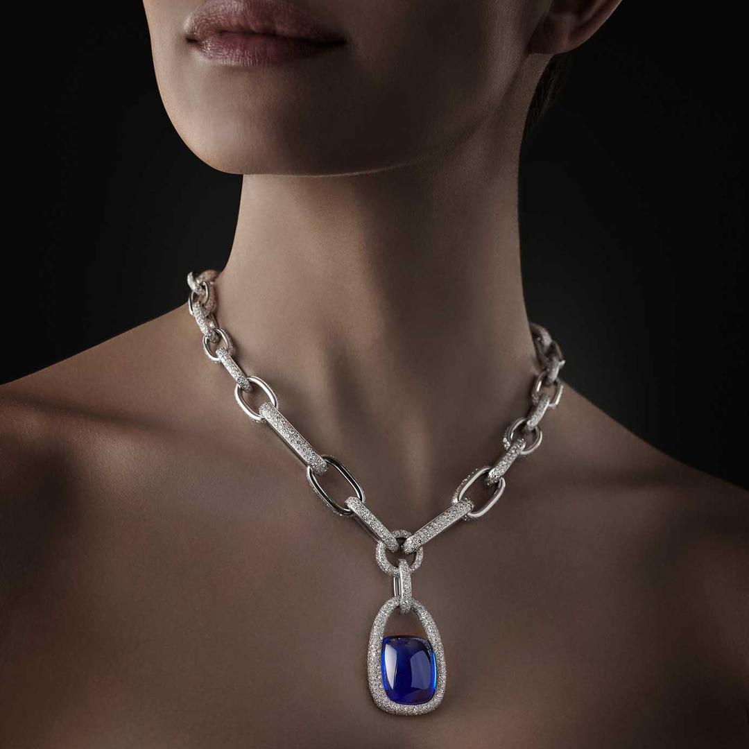 LA GIOIA di Pomellato tanzanite Princess chain necklace on