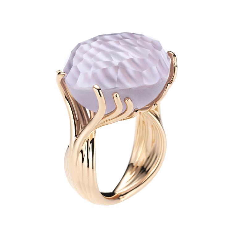 BY KIM Passiflora three-dimensional amethyst ring