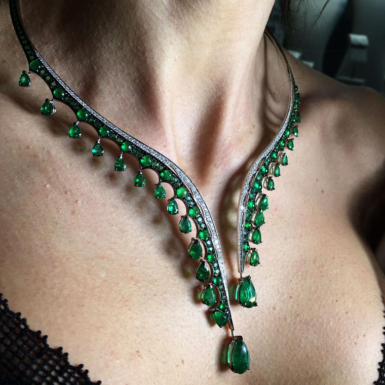 Vanleles Legends of Africa Gemfields emerald choker