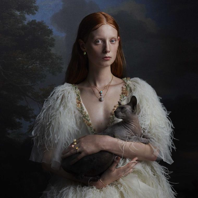 Gucci Le Marche des Merveilles jewels in portrait marabou Julia Hetta photography