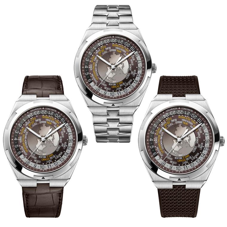 Vacheron Constantin Overseas watches with stainless steel, alligator and rubber strap