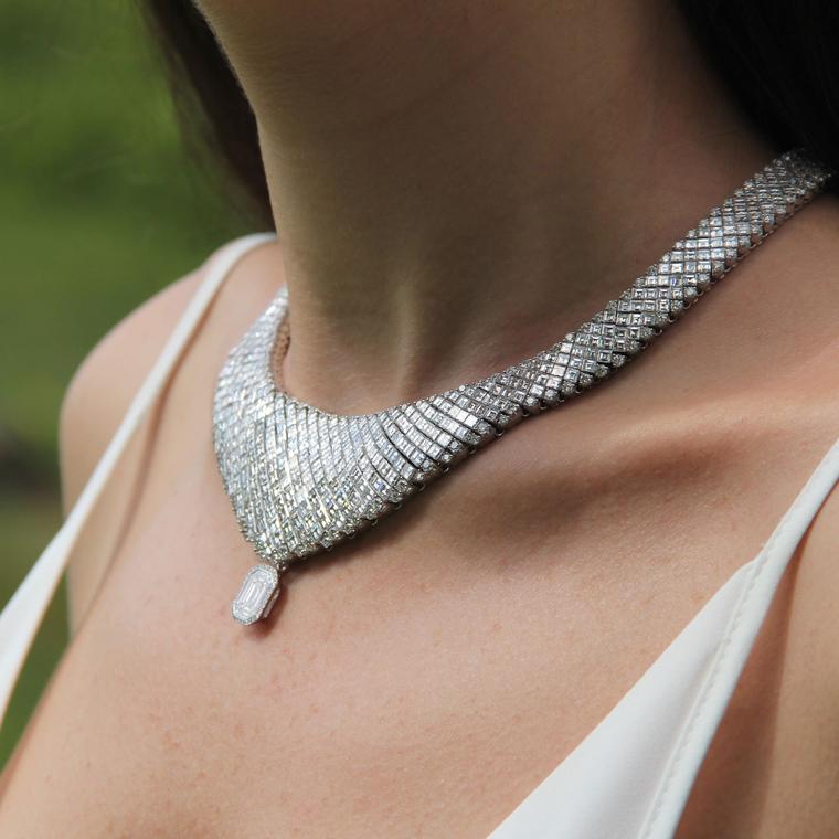 Leela Large Diamond Cluster Necklace | Designer Fine Jewelry by Sara  Weinstock