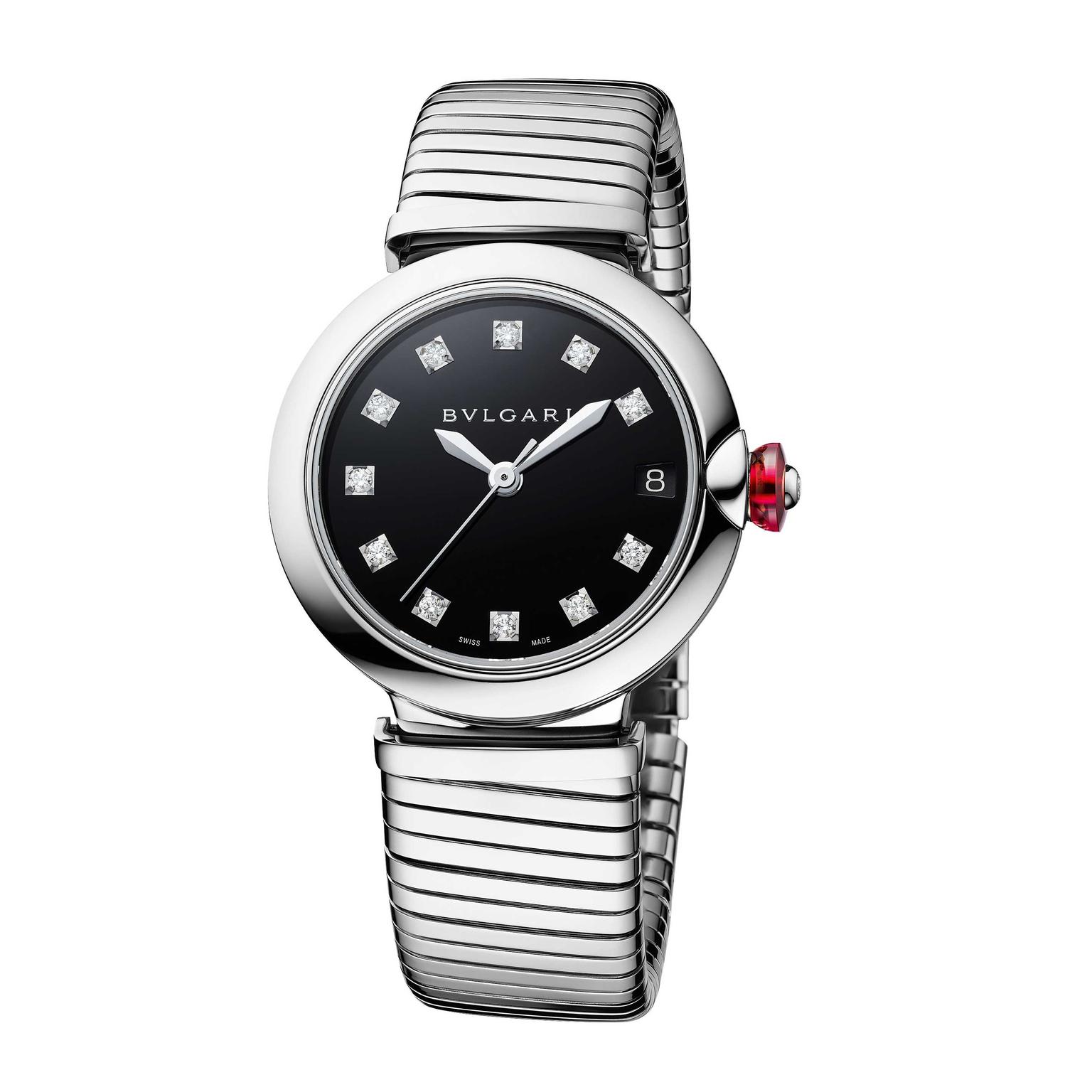 Bulgari Lvcea Tubogas 33mm stainless steel automatic women's watch 2018