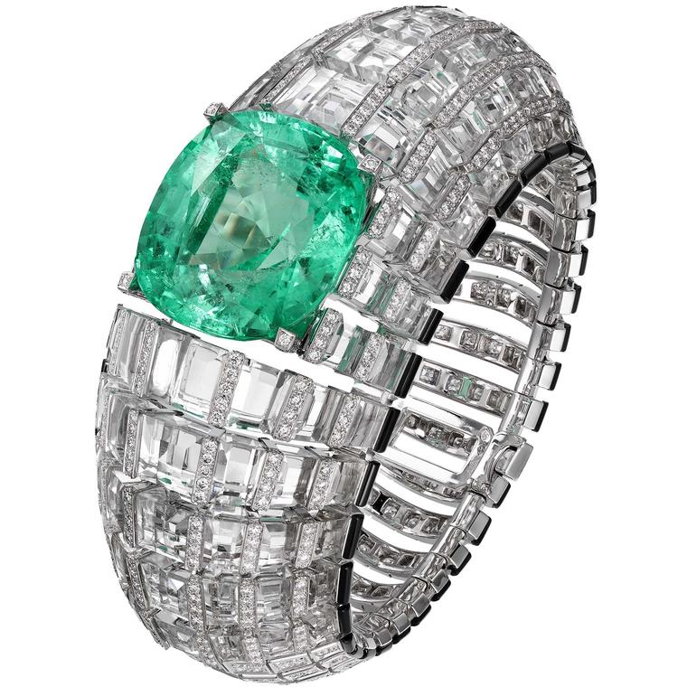 Cartier Étourdissant diamond and Colombian emerald bracelet