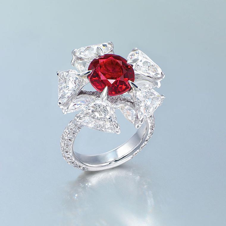 Edmond Chin ruby and diamond ring