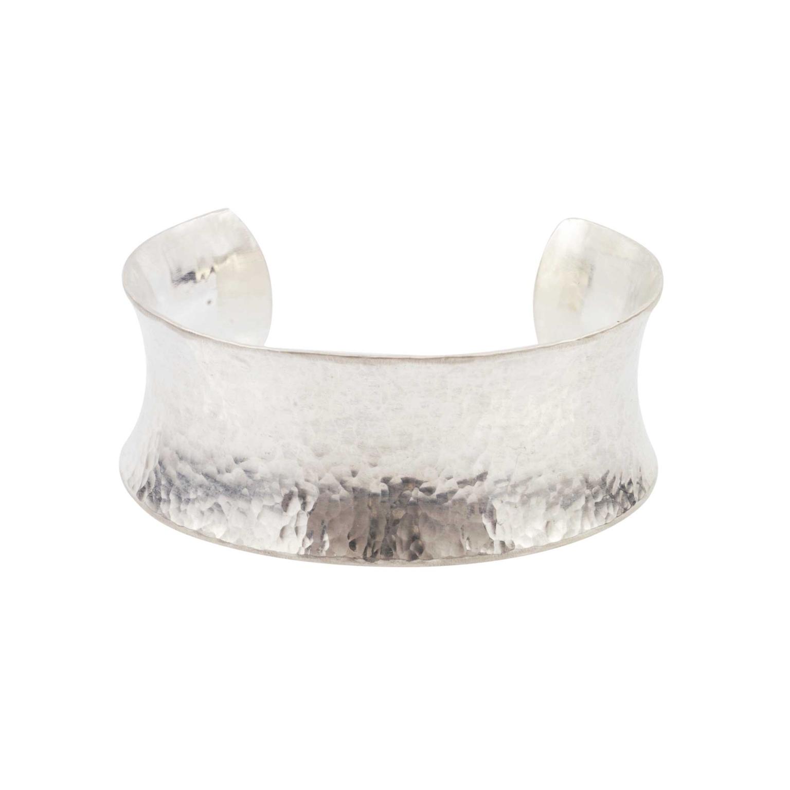 Gurhan Hourglass Hammered Sterling Silver Concave Cuff
