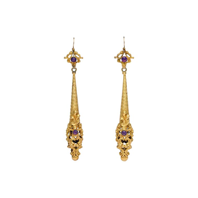 Glorious Antique Jewelry torpedo earrings