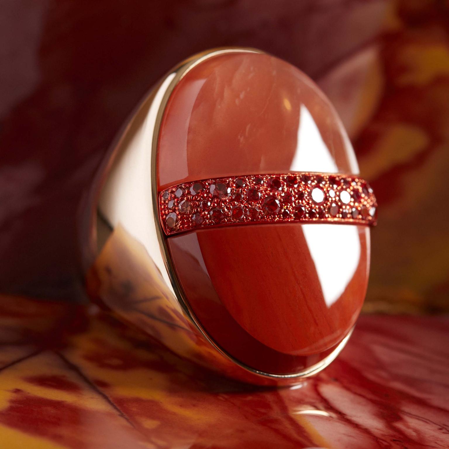 Pomellato Armonie Minerali Orange du Maroc ring 