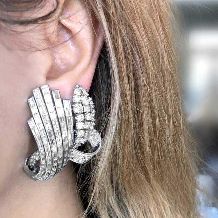 1950 platinum earrings