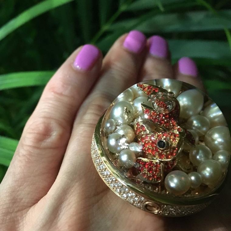 DreamBoule Nemo and pearls fish ring