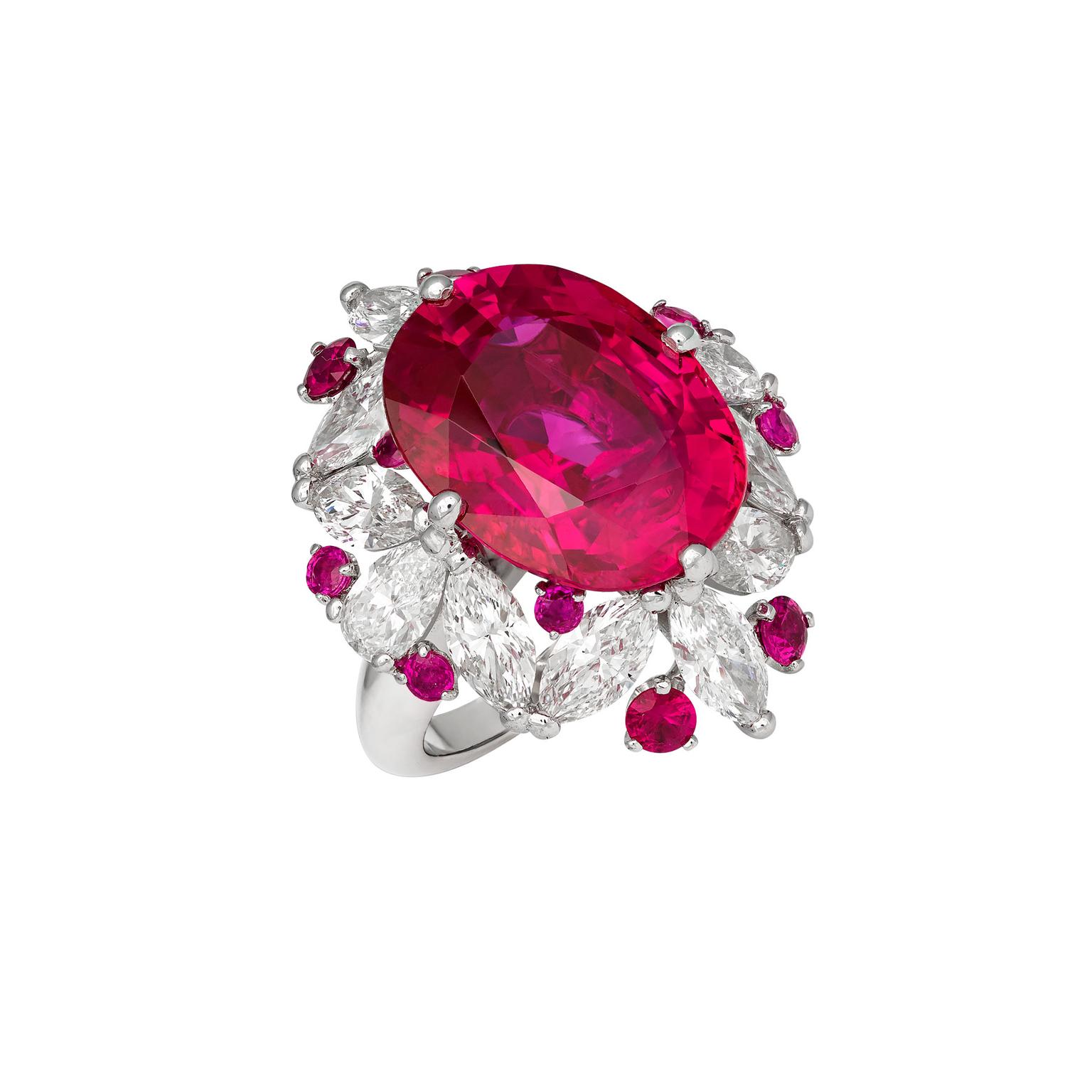 David Morris Sunset ruby ring