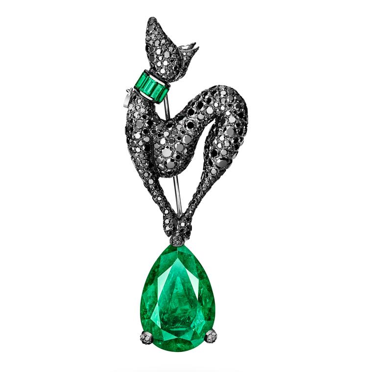 de GRISOGONO Love on the Rocks greyhound brooch