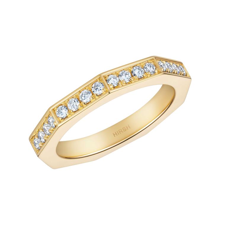 Hirsh yellow gold and diamond Story ring