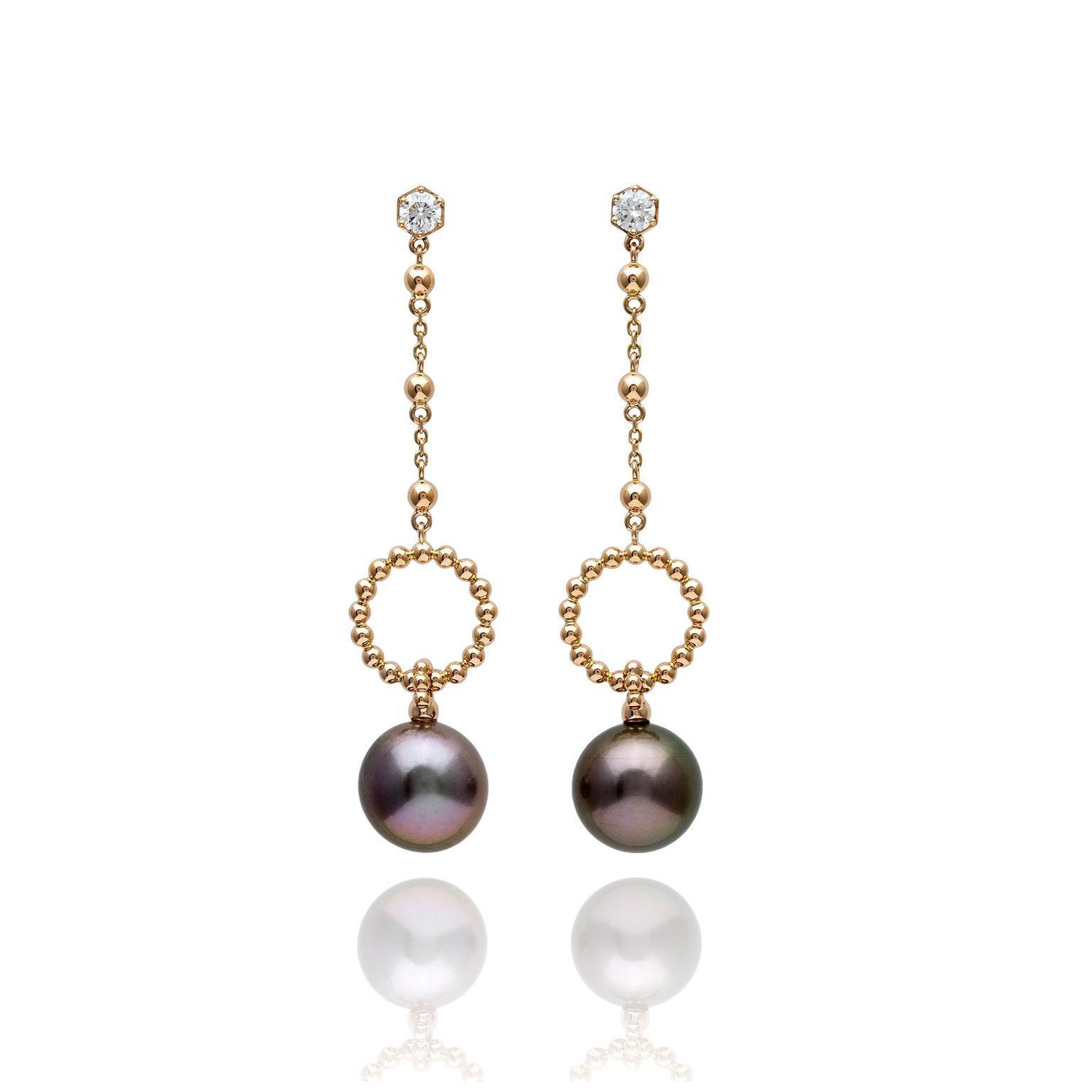 Boodles Tahitian pearl earrings