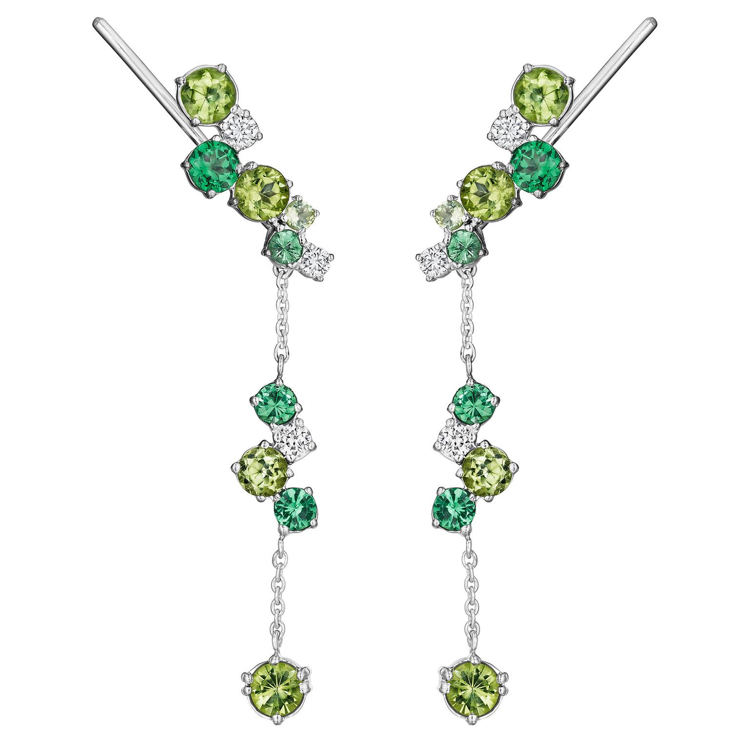 Madstone Design tsavorite and peridot earrings