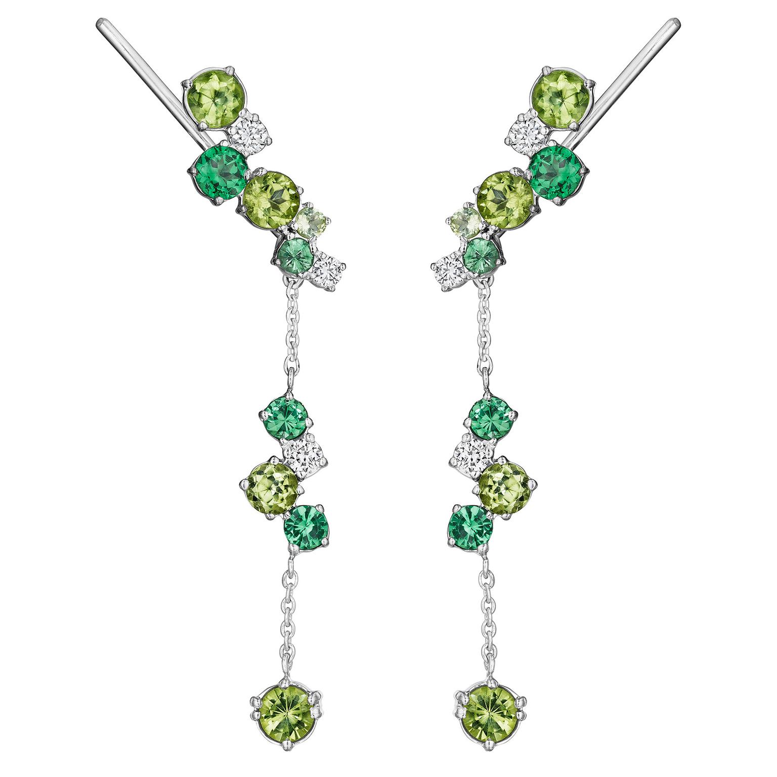 Madstone Design tsavorite and peridot earrings