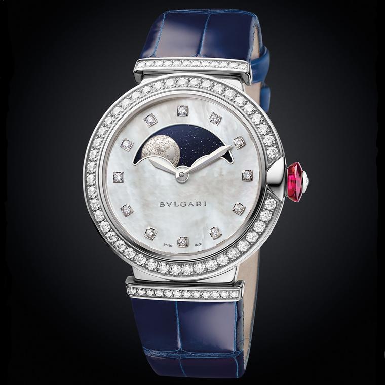 Bulgari LVCEA 2017 Moon Phases watch in white gold