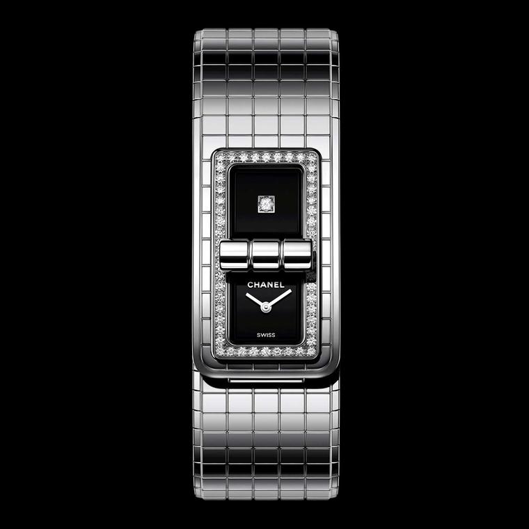 Chanel Code Coco watch in stainless steel with diamonds