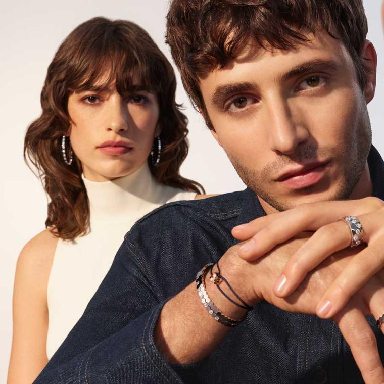 Bee de Chaumet rings and earrings on models