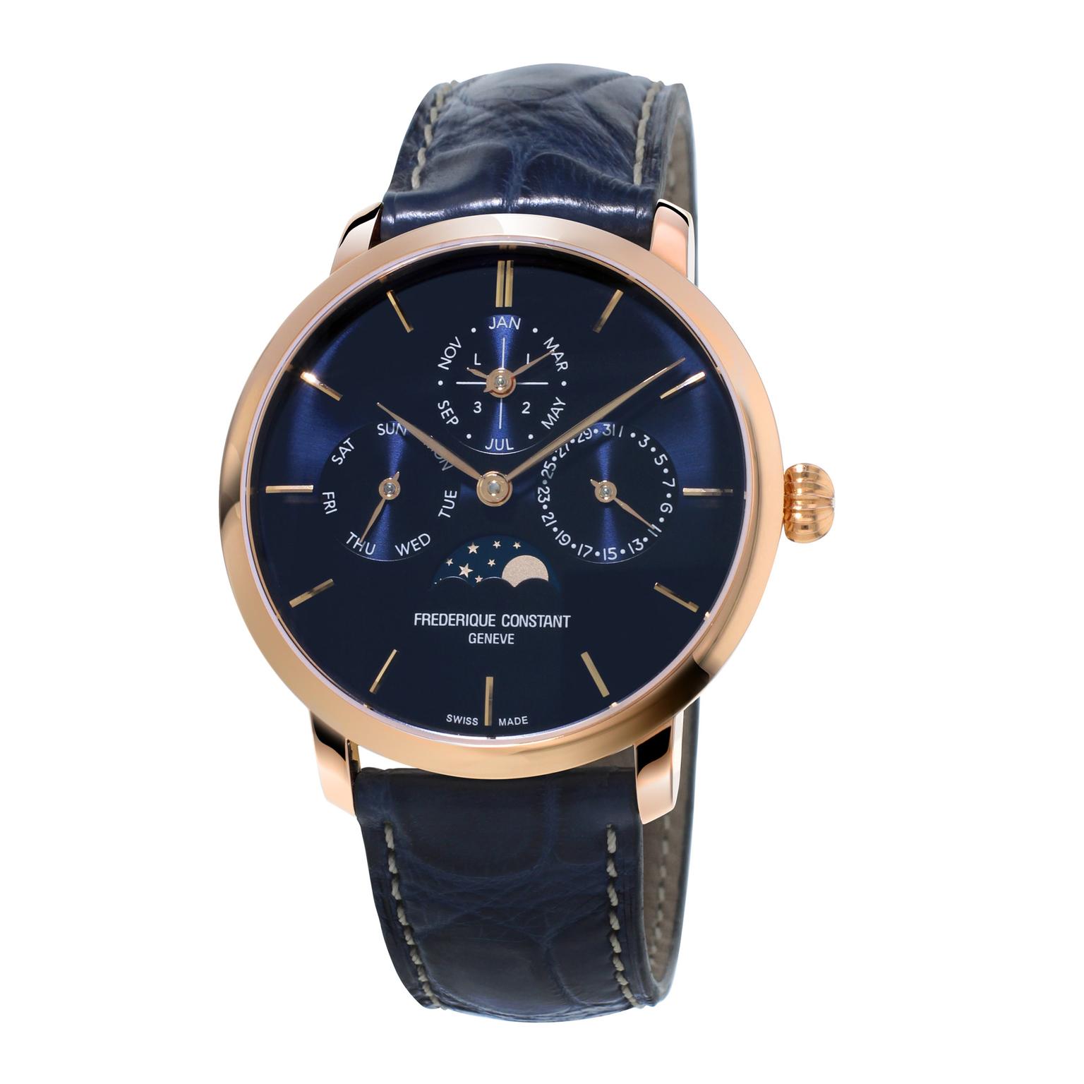 Frederique Constant Perpetual Calendar blue watch