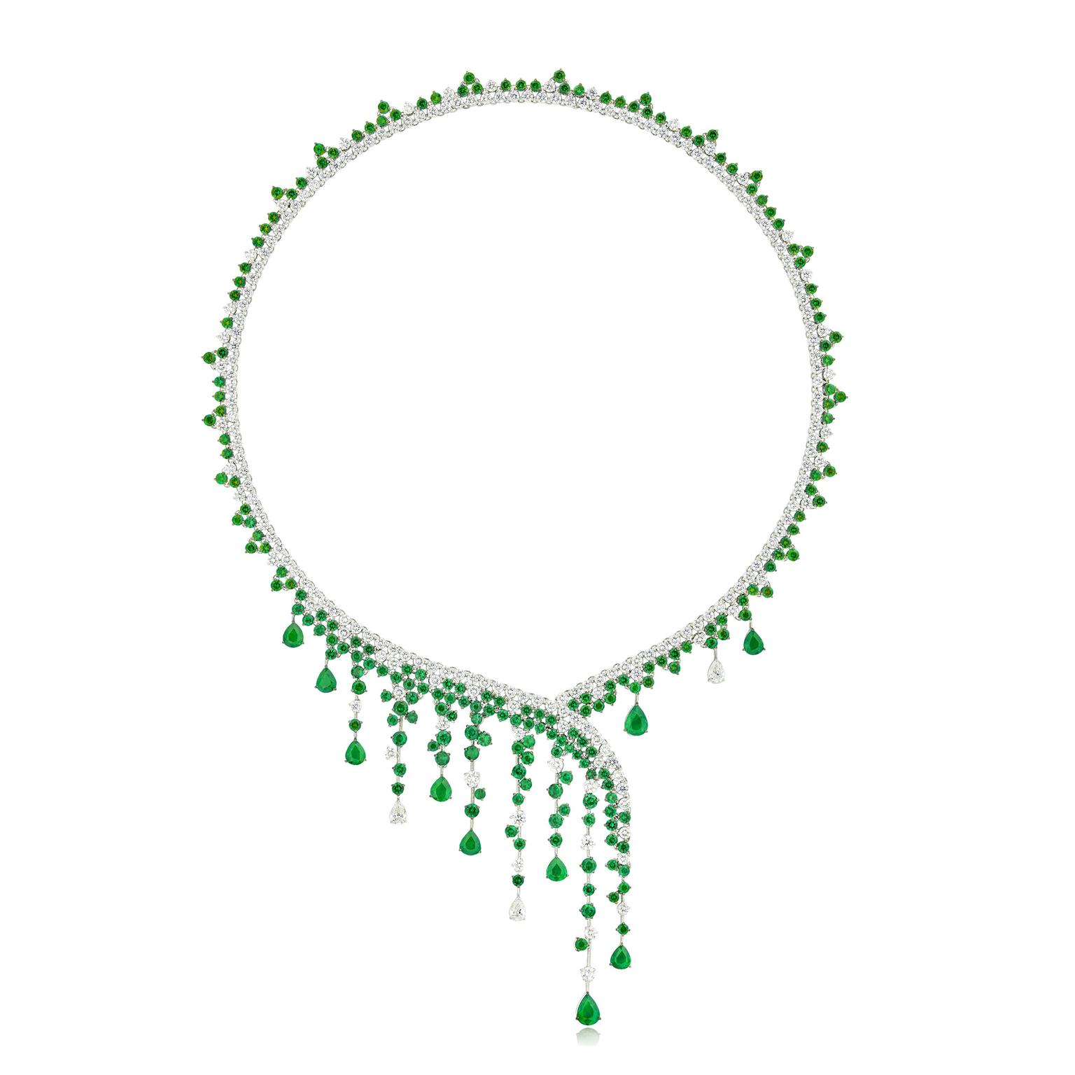 Stenzhorn Diana emerald and diamond necklace