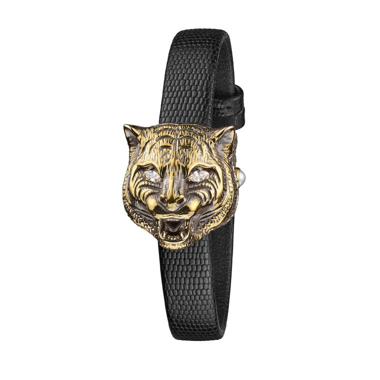 Le Marché des Merveilles tiger watch in yellow gold