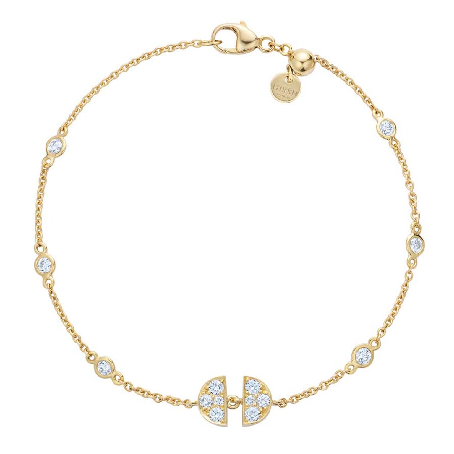Hirsh Fizz yellow gold and diamond bracelet