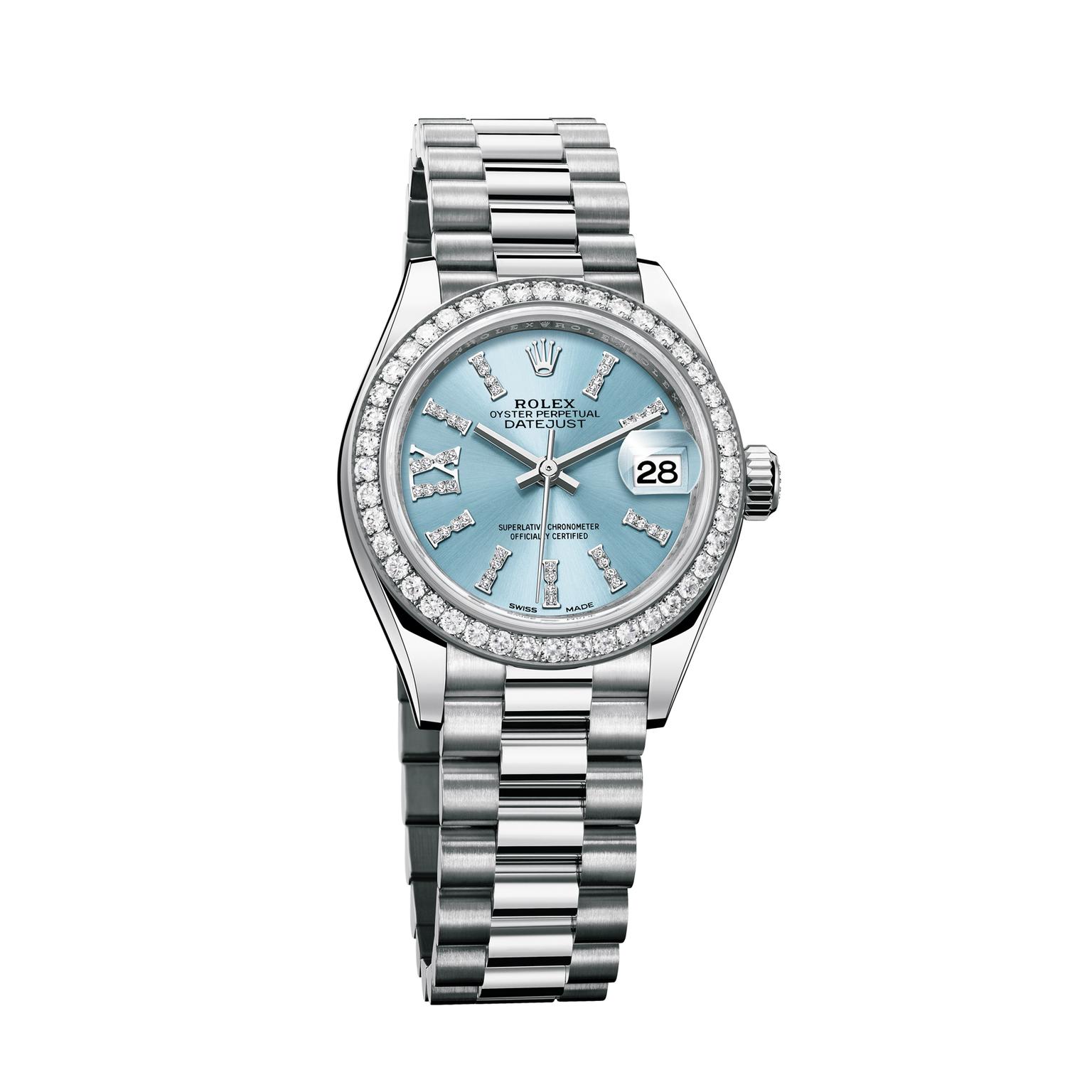 Rolex Lady-Datejust watch 28mm in platinum