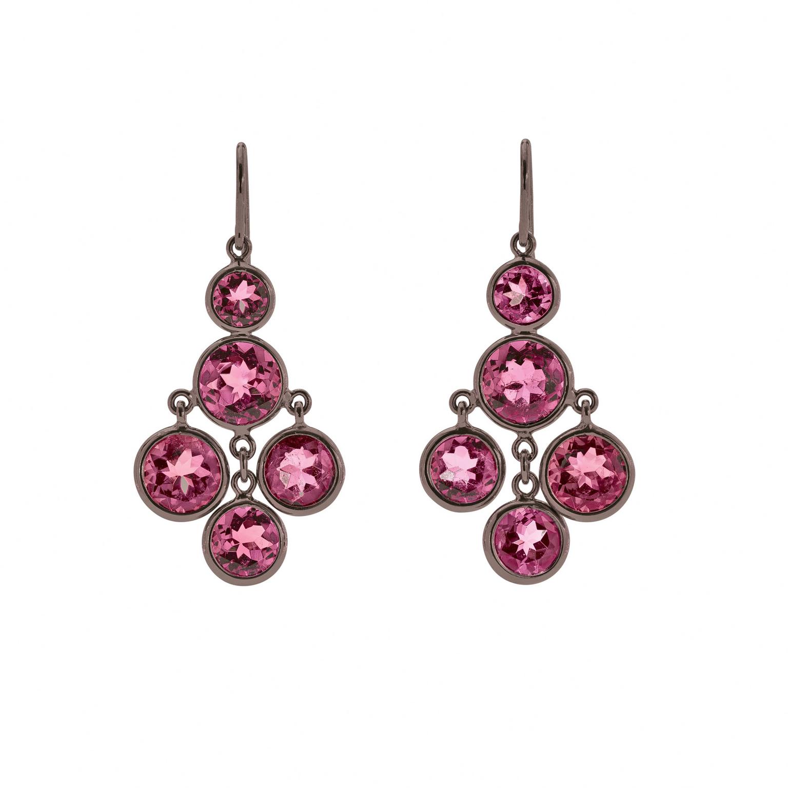 Solange Azagury-Partridge Darling Rose pink tourmaline earrings