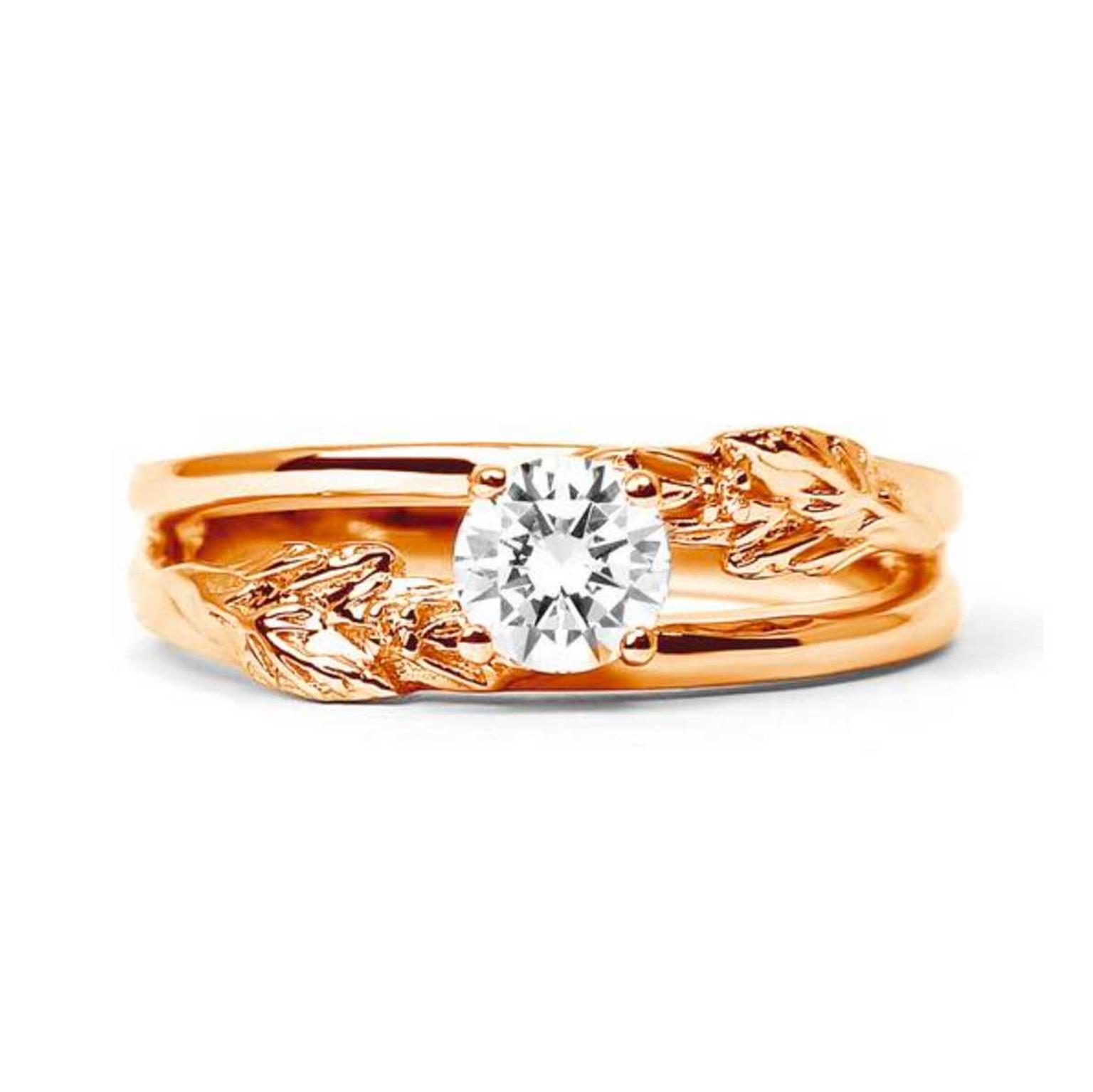 Arabel Lebrusan Royal Oak ethical diamond engagement ring in Fairtrade gold