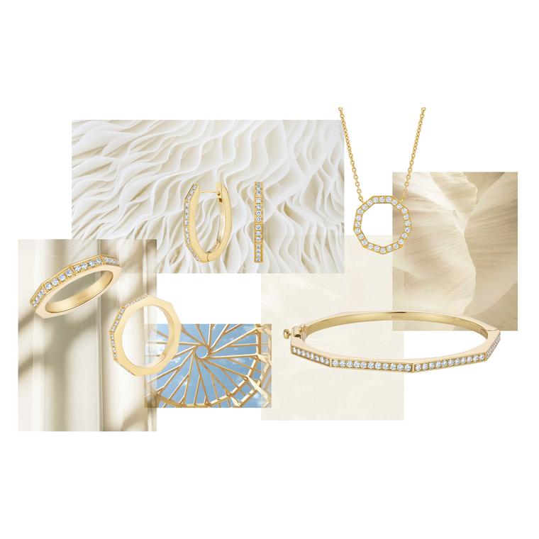 Hirsh Story inspiration board yellow gold
