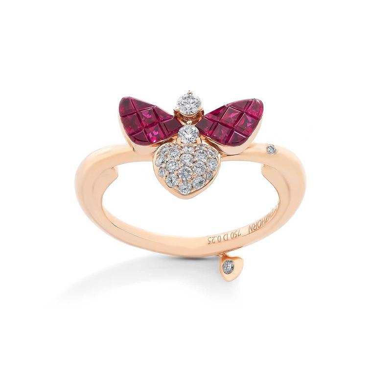 Stenzhorn Bee Mine ruby and diamond ring