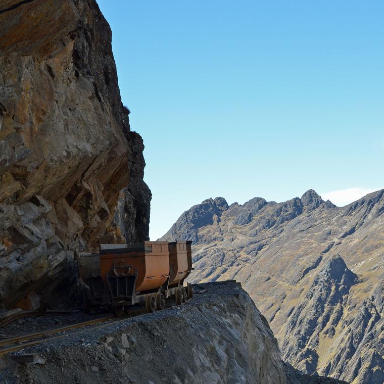 Chopard mine carts in the mountains