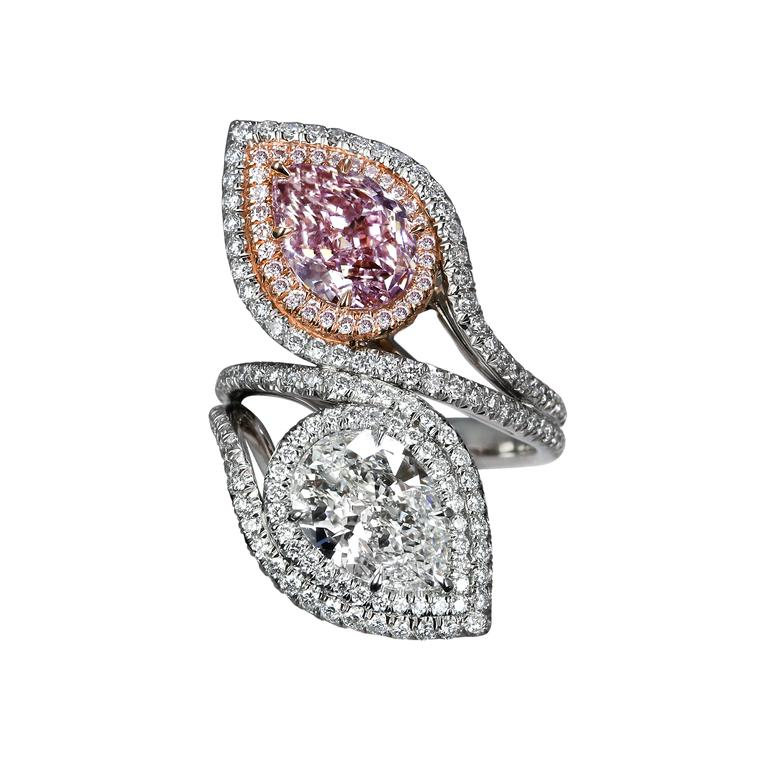 Jacob and co pink diamond ring